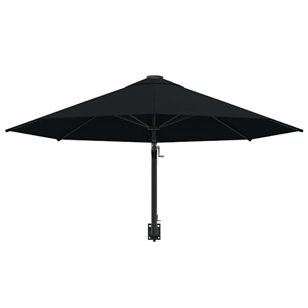 vidaXL Væghængt Parasol med Metalstang 300 cm Sort black 9750