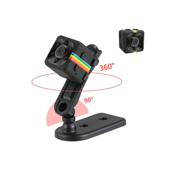 Mini HD camera with night vision and 1080p resolution (black)