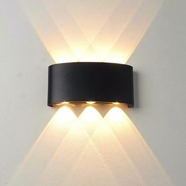 LED Indendørs Vægslampe 6W Moderne Vægslampe, IP65 Vandafvisende Aluminium Udendørs Vægslamper, til Stue Soveværelse Gang Trappegang Korridor