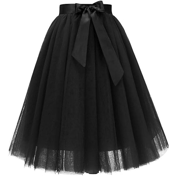 Kvinnors Tullekjol A-linje Tulleklänning Tutu-kjolar Svart Black S
