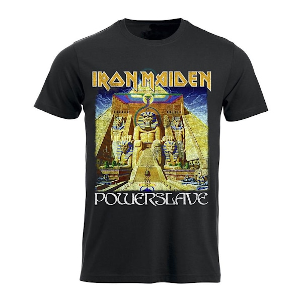 Iron Maiden Powerslave T-shirt Sort L Black