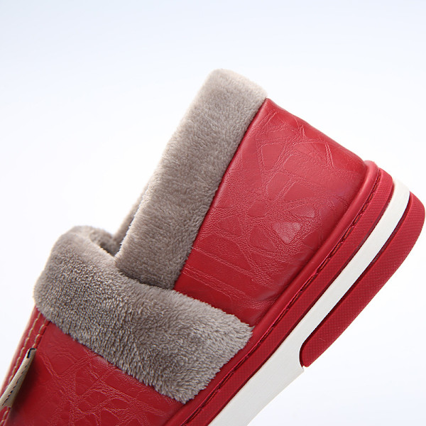 Herr Faux Fur Tofflor Varma Vandtætte Indendørs Hjem Flade Flip Flops Soveværelsessko Sort Størrelse 50-51 Marineblå2 Navy2 Navy2 46-47