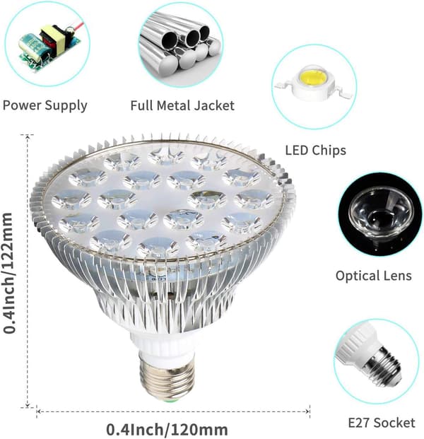 LED plantelys, 54 W LED plantelys fullspektrum plantelys-FA-