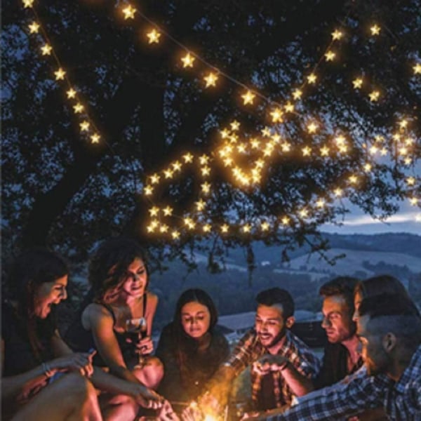 Solcelledrevne eventyrlys, 100 LED solcelledrevne stjerneeventyrlys