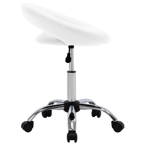 vidaXL Snurrestol Hvid Kunstlæder white 6550