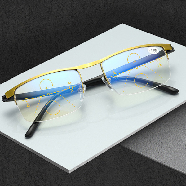Anti-sininen valo lukulasit Progressiiviset presbyopia punaiset Strength 1.00 red