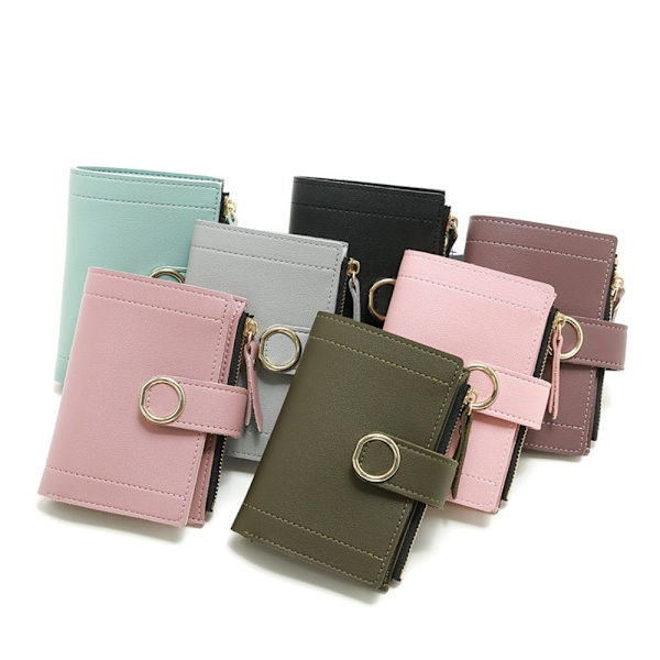 Kvinnors kort plånbok damer clutch väska ROSE RED Rose red