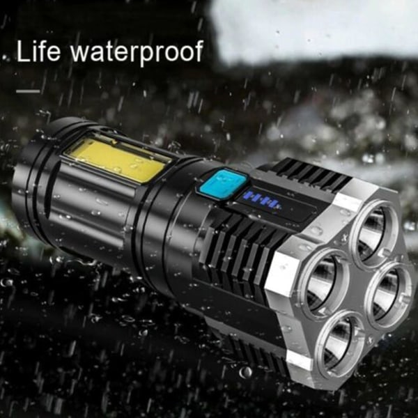 Super Bright 10000000LM Torch Led Ficklampa USB Uppladdningsbar