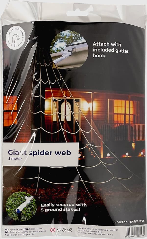 Halloween-edderkoppespind til udendørs og indendørs brug