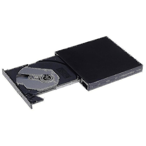 USB 2.0 Ekstern CD/DVD-spiller Svart