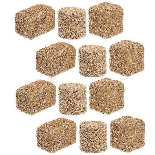 12 stk stabelbare høystakk høst stil mini høystakk ornament sce