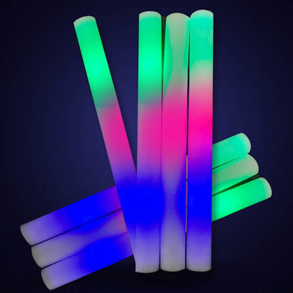 30 st Skumstavar med LED-ljus, Rally, Karneval, Flerfärgad, Hejar one size
