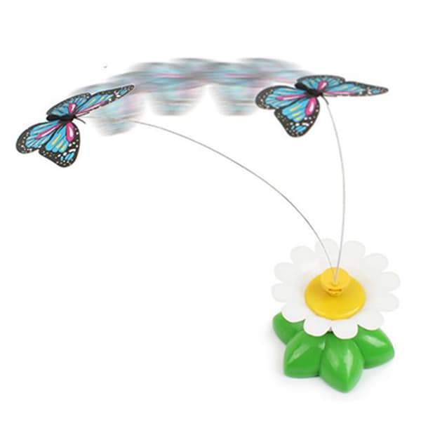 Cat Toy 360 Degree Rotating Butterfly Flower Shape Interactive Kitten Toy Cat Toy-FA-
