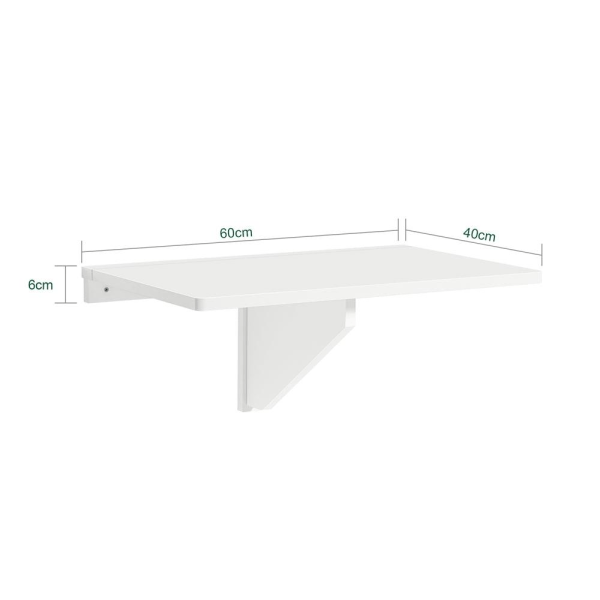 SoBuy Væghængt klapbord Skrivebord,Spisebord Barbord FWT03-W White