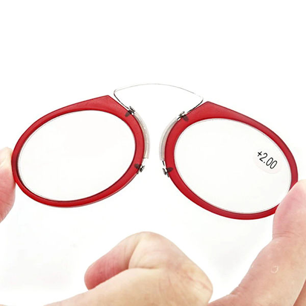 Liimattavat Mini-Clip Nenäsilta Lukulasit Ultratohuat Lukulasit 100-350 Kannettavat Presbyopia-Lasit Kotelolla C