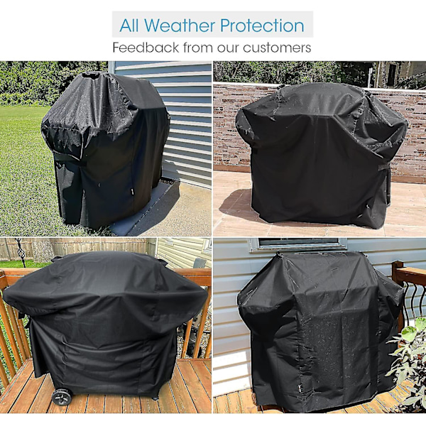 52 tums överdrag för Weber Spirit 200 och 300-serien, överdrag för utomhusgrill, kraftigt vattentätt överdrag, matningsbeständig grill C 52 inch