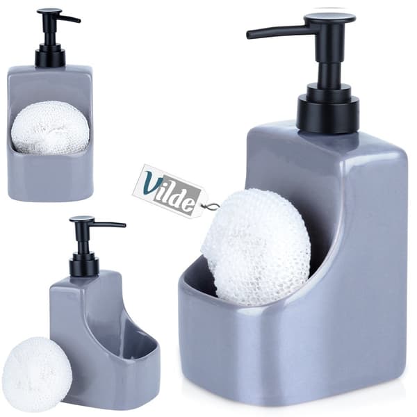 Oppvaskmiddeldispenser 400 ml med svampholder og svamp-FA- 316