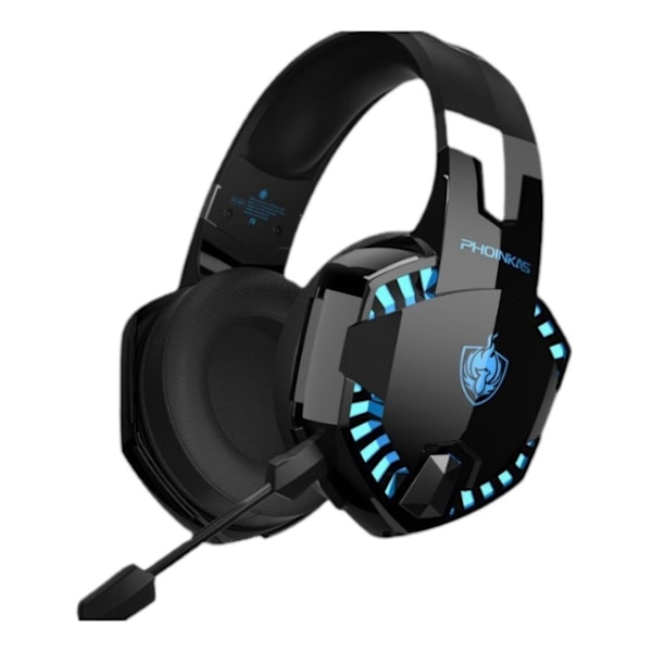 Bluetooth Trådlösa Hörlurar med Mikrofon, PS4 Spelheadset för PC, Xbox One, PS5 Blue