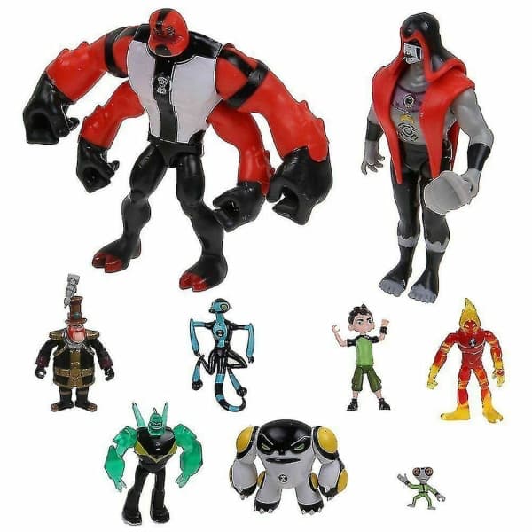 Ben 10 Actionfigur 9 st 5\" Pvc Dock Set Leksak Modell-FA-