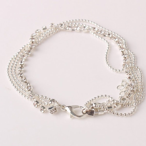 Silver Anklet Crystal Anklet Bracelet Ladies and Girls Anklets