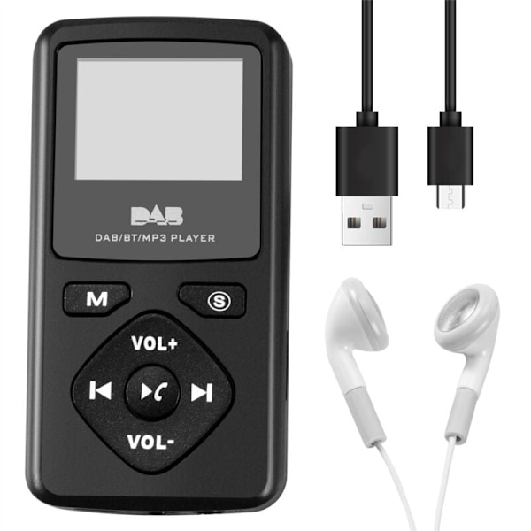 DAB/DAB+ Digitaalinen radio Bluetooth 4.0 Henkilökohtainen tasku FM Mini Kannettava radio Kuulokkeet MP3 Micro-USB