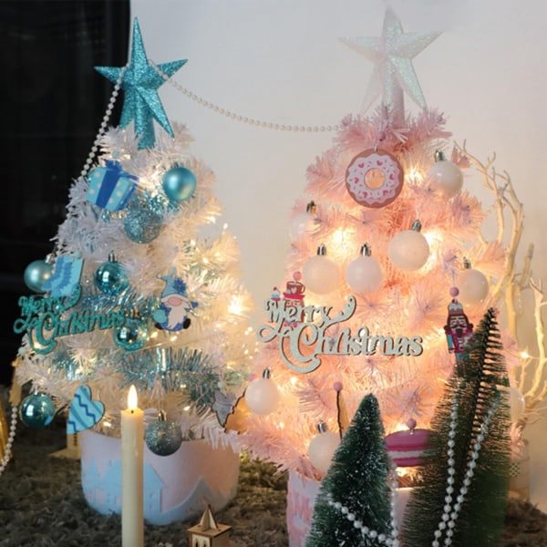 Bordplade juletræ med lyskæde, 60 cm, DIY til jul