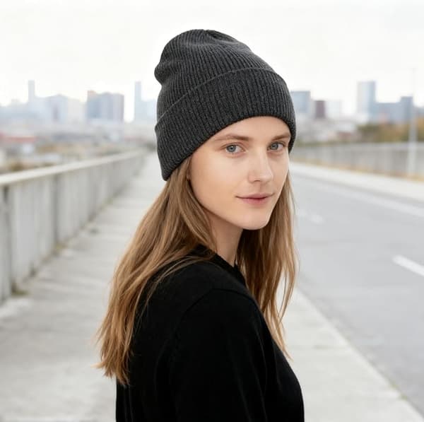 Unisex mössa 2-pack, vinterstickad mössa med satinsilkesfoder, mjuk varm mössa med vikt brätte för män och kvinnor-FA-