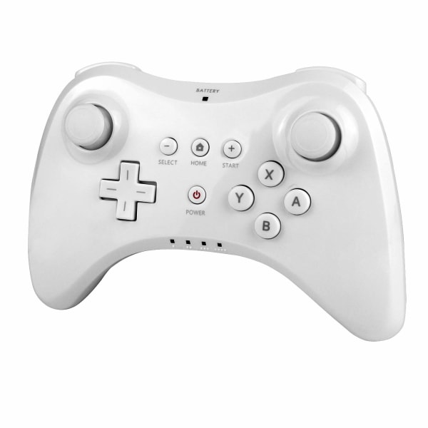 Wii U -ohjain, ladattava Bluetooth-kaksoisanalogiohjain White