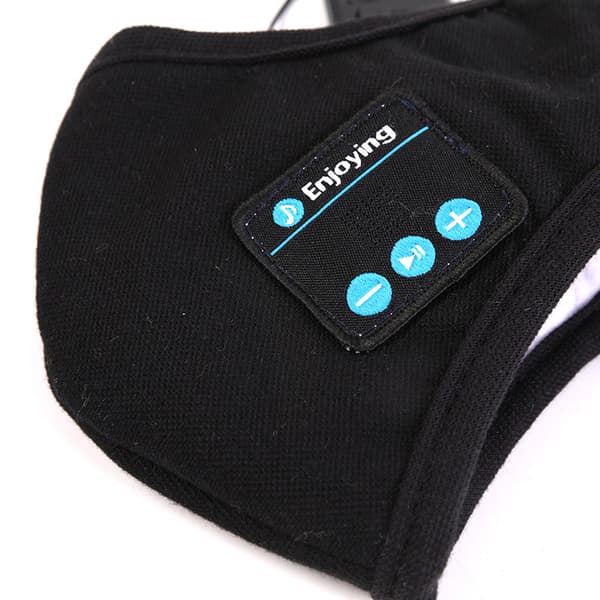 Varm Bluetooth-ansiktsmask för utomhusbruk, damm- och smogskyddad, för musik och samtal -FA-
