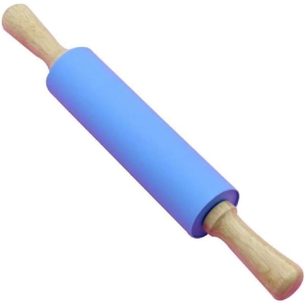 Rolling Pin Wooden Handle Non-Stick, Silicone Dough Rollers