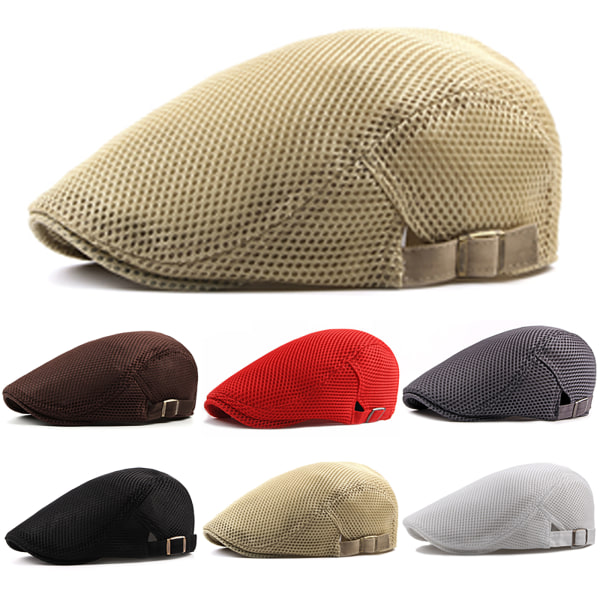 Mænd Newsboy Gatsby Cap Hatte Kørsel Flat Basker Casual Udendørs black