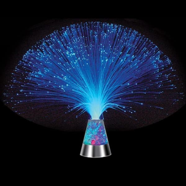 Fiberoptisk lampe med farveskiftende LED-lys Glacier natlampe-FA6-