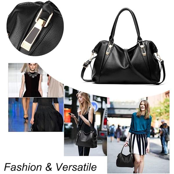 Kvinners Messenger Bag, Stor Kapasitet Myk Kunstlær Topphåndtak Skuldervesker Crossbody Bag-Xin reste sig