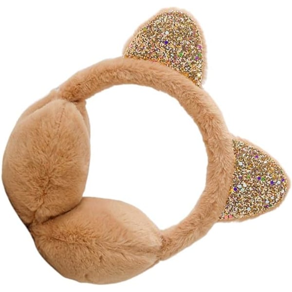 Cat Ear Muffs Plush Earmuffs Sequin Winter Warm Earmuffs Animal