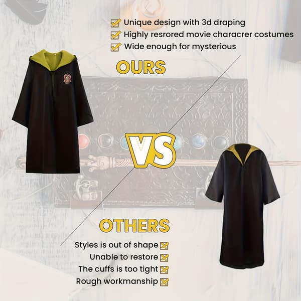 WB Inspired Preppy Polyester Kostume Tilbehørssæt til Voksne Halloween Cosplay Blue 5-piece Se
