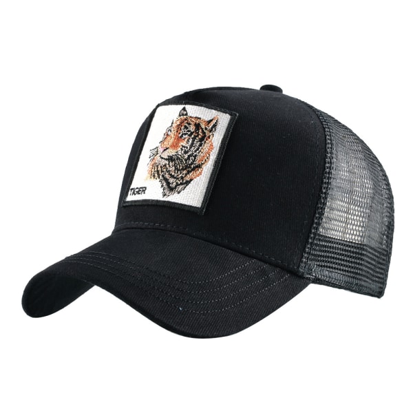 Mesh-keps för vuxna, sommar-baseballkeps, truckerkeps, djurhatt tiger