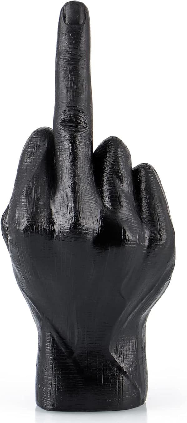 Håndstatue skrivebordsdekorasjon, fingerskulpturdekor, håndstatuedekorasjon for stue, hylle-FA-