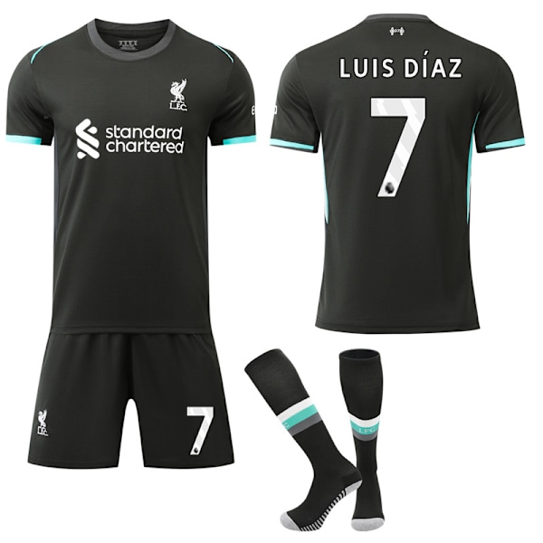 24-25 Liverpool Udebanebørn Voksen Fodboldtrøje Sæt Nr. 7 LUIS DIAZ No.7 LUIS DIAZ 16