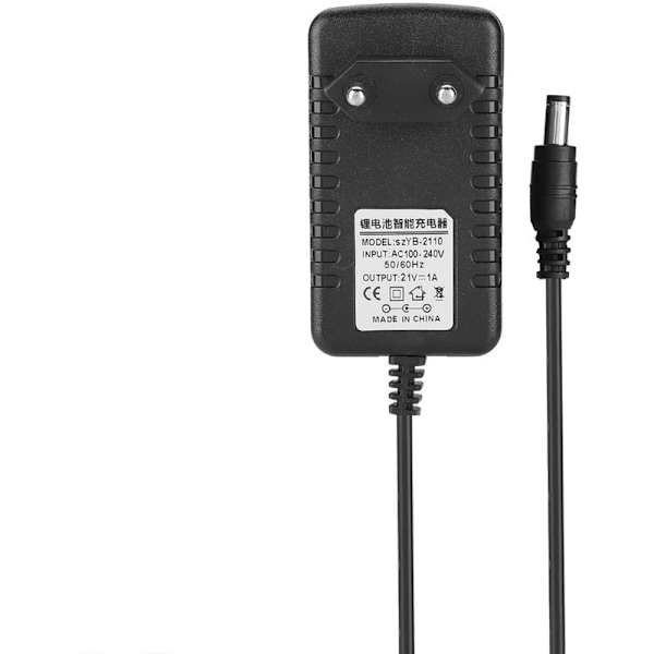 21V/1A Tjock Koppartråd Li-ion Laddningsadapter Adaptiv Litiumbatteriladdare EU-kontakt Elverktygsladdare