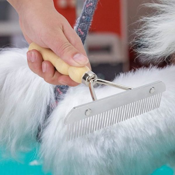 Hundekam i tre med håndtak - Kam for kattepleie - Fjerning av hundehår