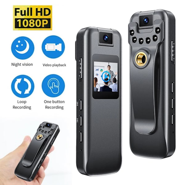 Full HD 1080P urheilukamera yökuvaus 500mAh liiketunnistus runkokamera LCD-näyttö minikamera