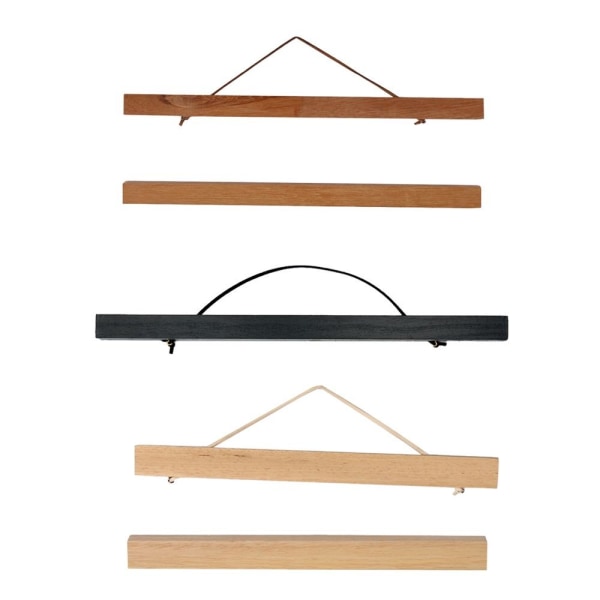 3x Tavelramar Hängande Väggkonstaffisch Scroll Hanger Cafe Decor 21/30cm
