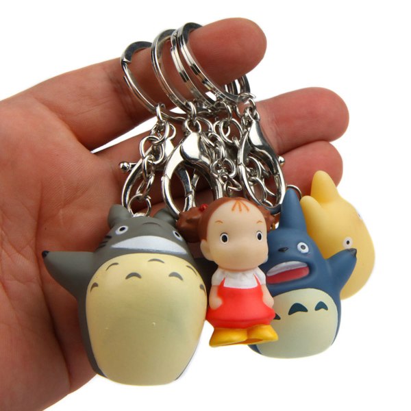 4st Totoros med May Anime Key Ring Key Ring Bag Pendant Key Ri