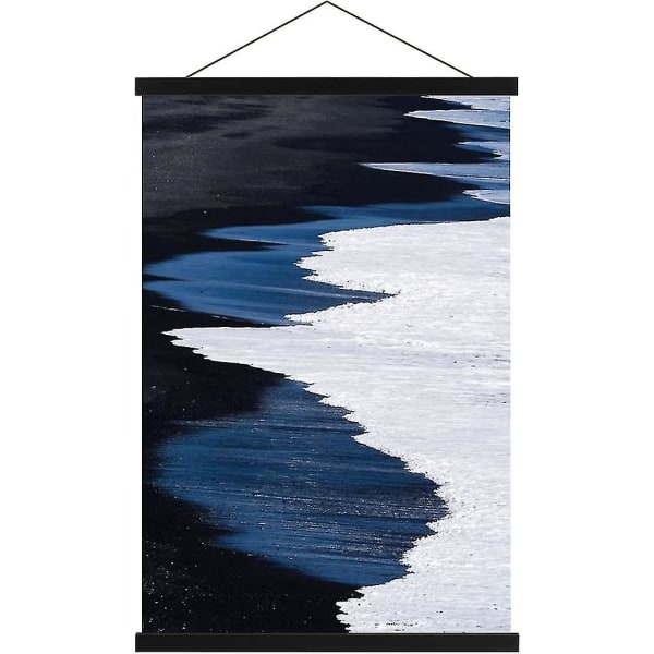 Print Havsrapport Nail Scroll Hanger Hängande, Väggkarta Canvas Artwork Hanger Set 30cm
