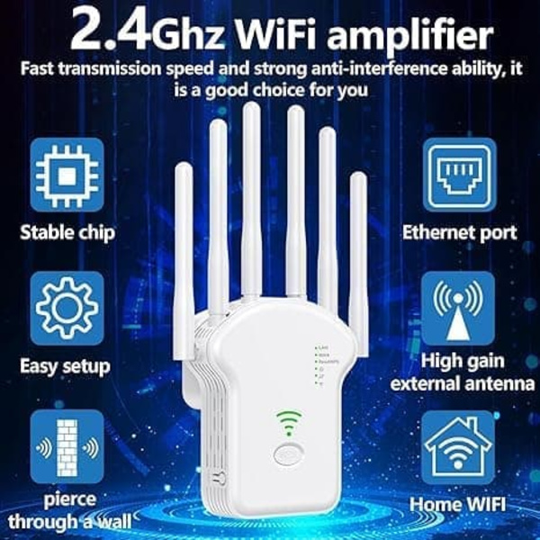WiFi Extender - WiFi Signal Booster with Multiple Operating Modes (Repeater/AP/Router), WPS Function-FA- white white
