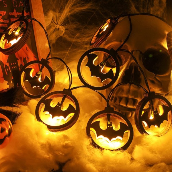 Halloween ljusslinga fladdermus fe nattljus