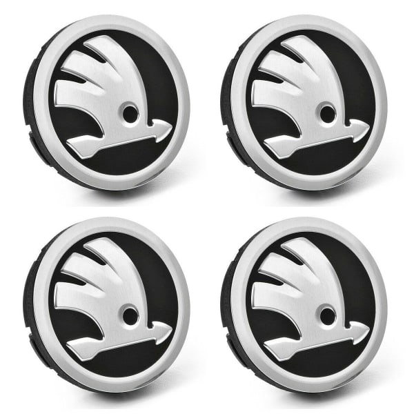 4-pack - Skoda Centrumkåpor / Hjulnav Emblem - Bil