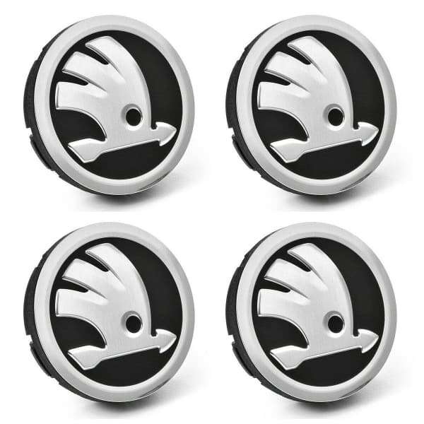 4-pack - Skoda Centrumkåpor / Hjulnav Emblem - Bil-FA- 65 mm