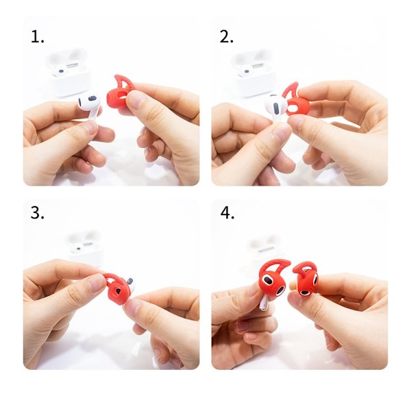 5 par mjuka silikonöronproppar för Air Pods 3