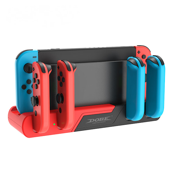 Ladestasjon for Switch-kontrollere, kompatibel med Nintendo Switch & OLED-modell Joy-Cons, ladestasjon for Nintendo Switch Joycon